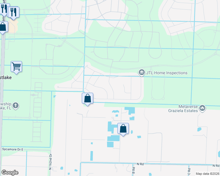 map of restaurants, bars, coffee shops, grocery stores, and more near 4473 Global Trail in Loxahatchee