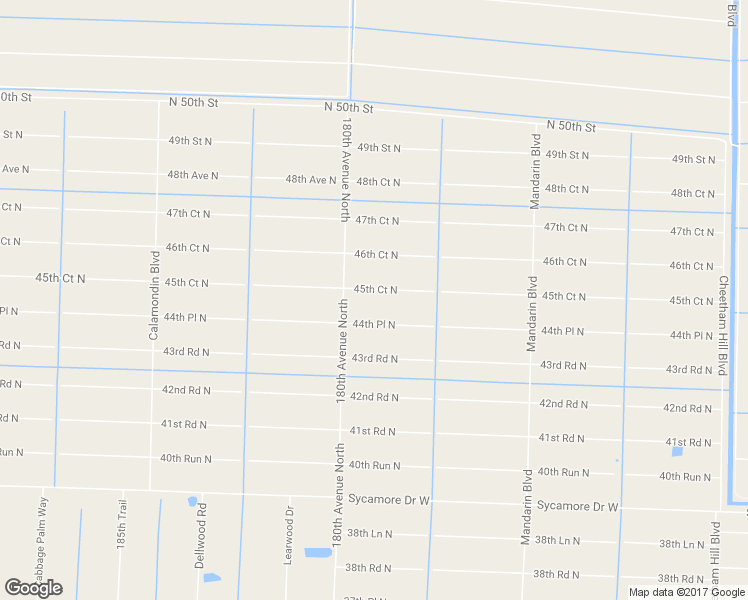 map of restaurants, bars, coffee shops, grocery stores, and more near 17957 45th Court North in Loxahatchee