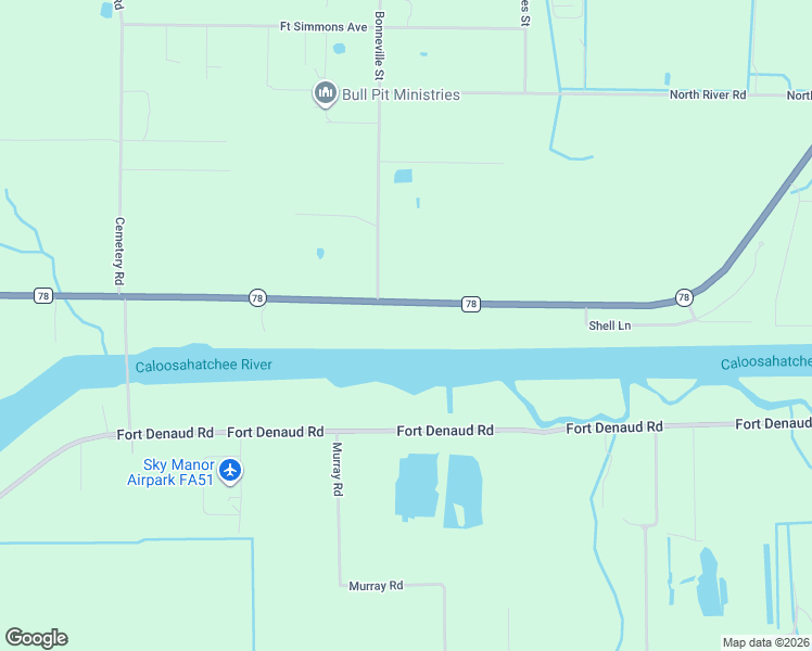 map of restaurants, bars, coffee shops, grocery stores, and more near 3961 Florida 78 in Fort Denaud