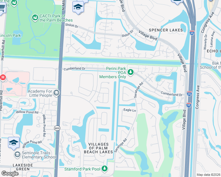 map of restaurants, bars, coffee shops, grocery stores, and more near 3148 El Camino Real in West Palm Beach