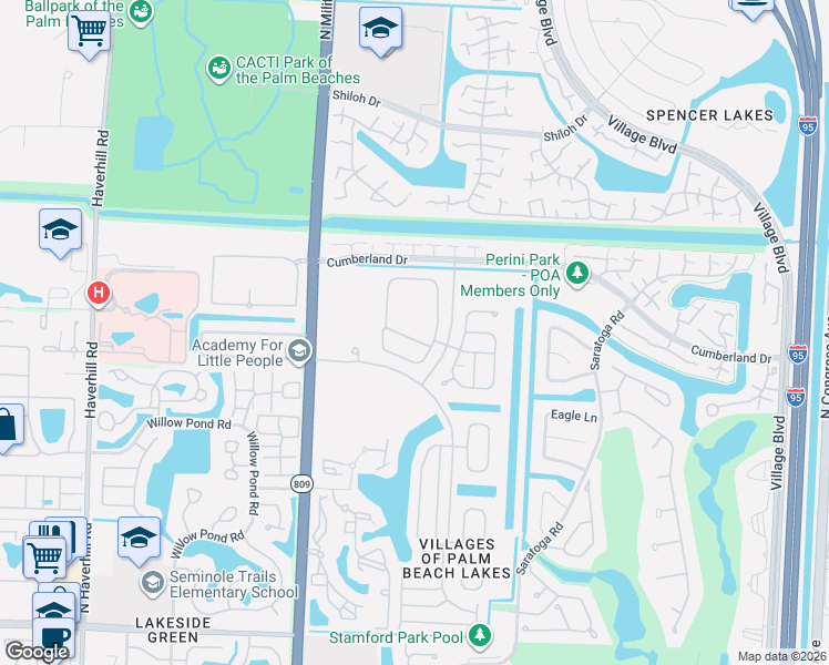 map of restaurants, bars, coffee shops, grocery stores, and more near 4245 Maggiore Way in West Palm Beach