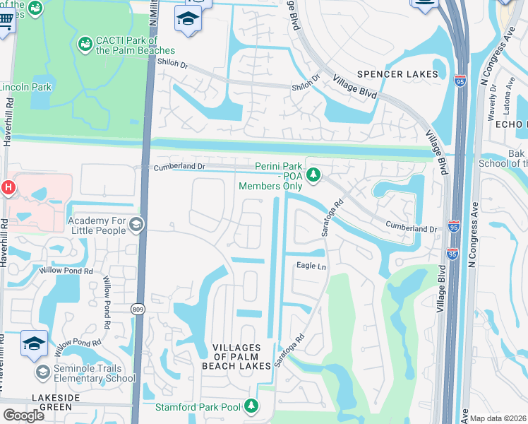 map of restaurants, bars, coffee shops, grocery stores, and more near 3148 El Camino Real in West Palm Beach