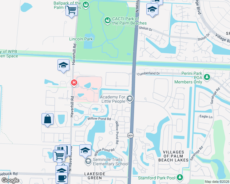 map of restaurants, bars, coffee shops, grocery stores, and more near 4641 Wadita Ka Way in West Palm Beach