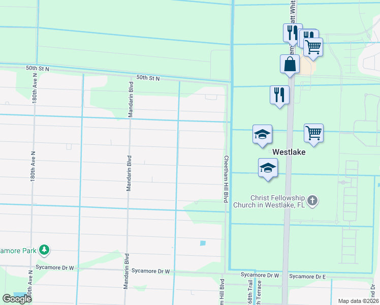 map of restaurants, bars, coffee shops, grocery stores, and more near 17202 46th Court North in Loxahatchee