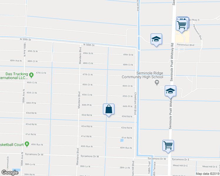 map of restaurants, bars, coffee shops, grocery stores, and more near 17244 46th Court North in Loxahatchee