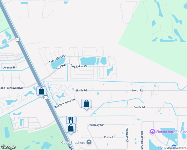 map of restaurants, bars, coffee shops, grocery stores, and more near 2965 Steam Boat Loop in North Fort Myers