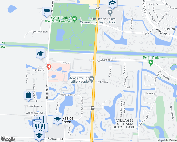 map of restaurants, bars, coffee shops, grocery stores, and more near 4557 Wadita Ka Way in West Palm Beach