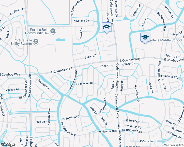 map of restaurants, bars, coffee shops, grocery stores, and more near 7006 Tide Circle in LaBelle