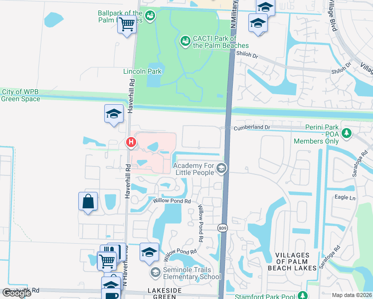 map of restaurants, bars, coffee shops, grocery stores, and more near 4925 Palmbrooke Circle in West Palm Beach
