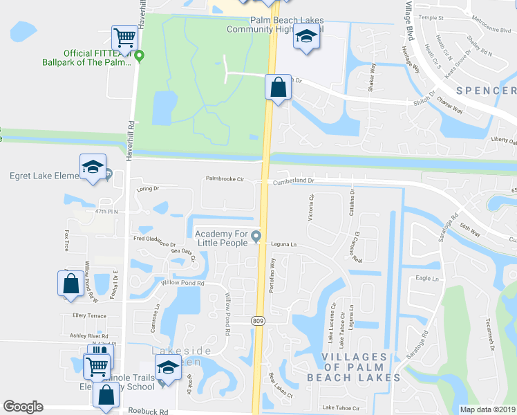 map of restaurants, bars, coffee shops, grocery stores, and more near in West Palm Beach