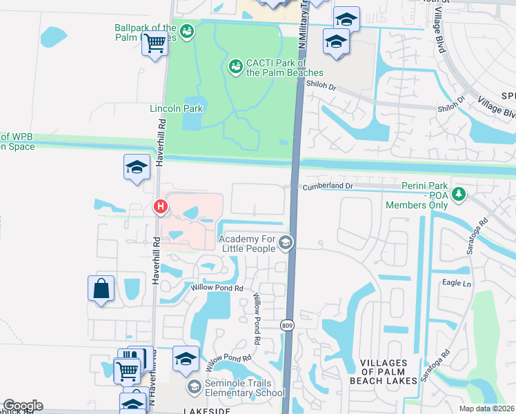 map of restaurants, bars, coffee shops, grocery stores, and more near 4848 Palm Brooke Terrace in West Palm Beach