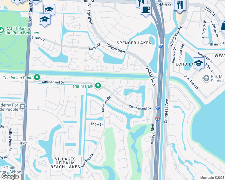 map of restaurants, bars, coffee shops, grocery stores, and more near 5903 59th Way in West Palm Beach