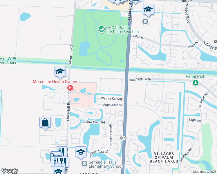 map of restaurants, bars, coffee shops, grocery stores, and more near 4859 Palmbrooke Terrace in West Palm Beach