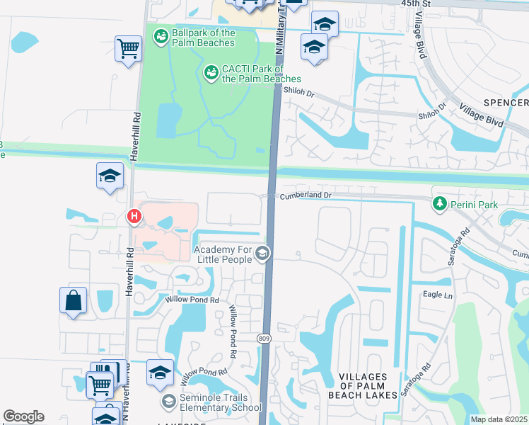map of restaurants, bars, coffee shops, grocery stores, and more near in West Palm Beach