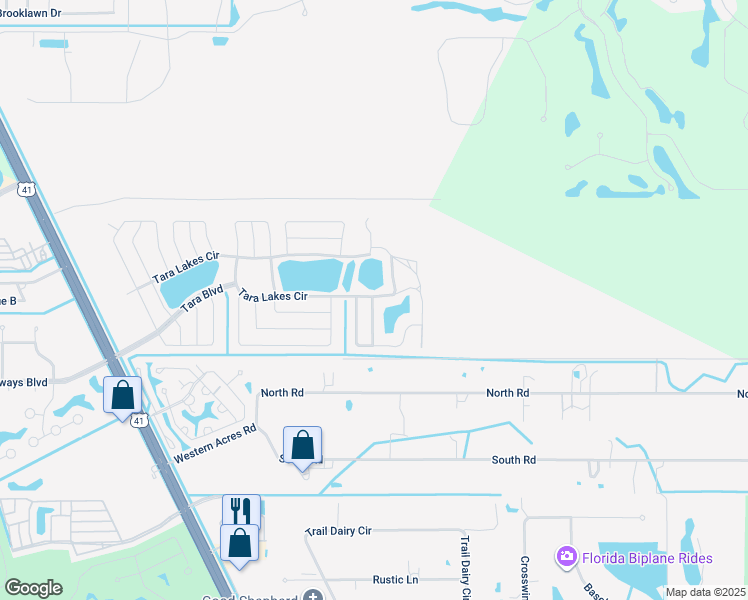 map of restaurants, bars, coffee shops, grocery stores, and more near 2926 Tara Lakes Circle in North Fort Myers