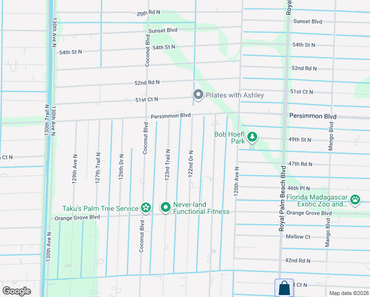 map of restaurants, bars, coffee shops, grocery stores, and more near 4811 122nd Drive North in West Palm Beach