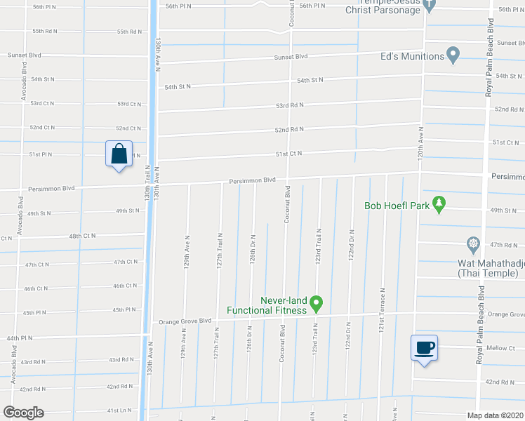 map of restaurants, bars, coffee shops, grocery stores, and more near 4872 126th Drive North in West Palm Beach