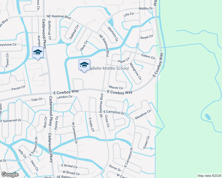 map of restaurants, bars, coffee shops, grocery stores, and more near 8041 Marsh Circle in LaBelle
