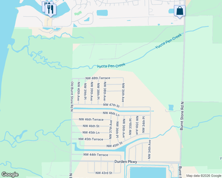map of restaurants, bars, coffee shops, grocery stores, and more near 3701 Northwest 47th Lane in Cape Coral