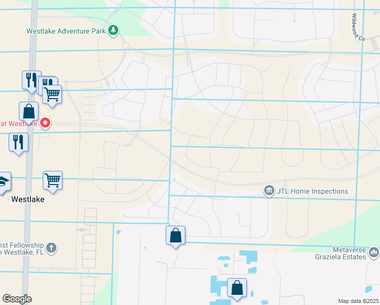 map of restaurants, bars, coffee shops, grocery stores, and more near 160th Street North in Loxahatchee