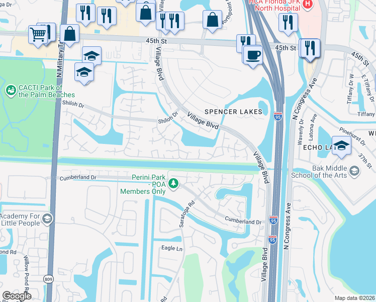 map of restaurants, bars, coffee shops, grocery stores, and more near 1008 10th Way in West Palm Beach