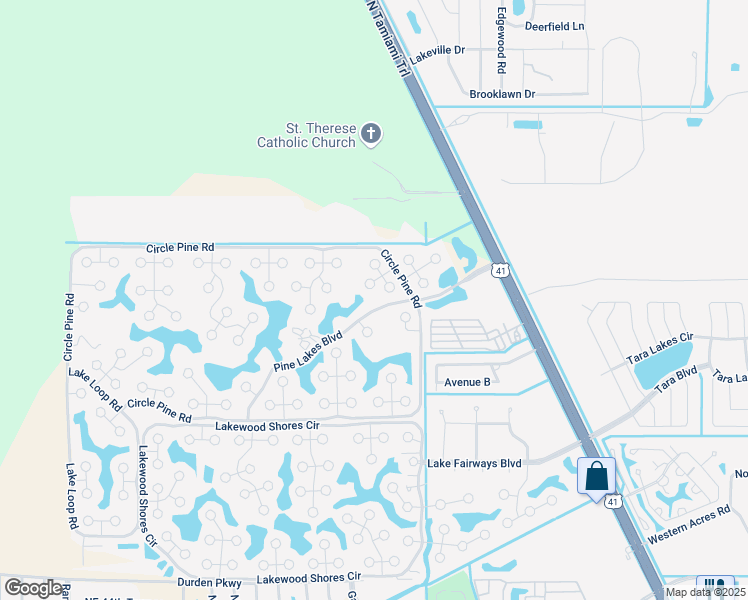 map of restaurants, bars, coffee shops, grocery stores, and more near 10068 Pine Lakes Boulevard in North Fort Myers