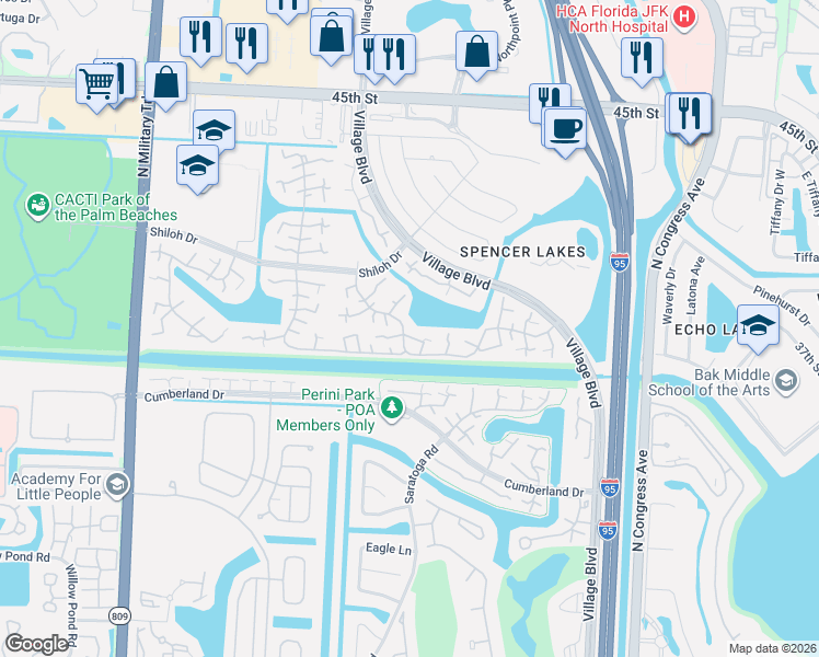 map of restaurants, bars, coffee shops, grocery stores, and more near 1009 10th Way in West Palm Beach