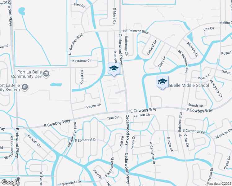 map of restaurants, bars, coffee shops, grocery stores, and more near 6760 North Santa Fe in LaBelle