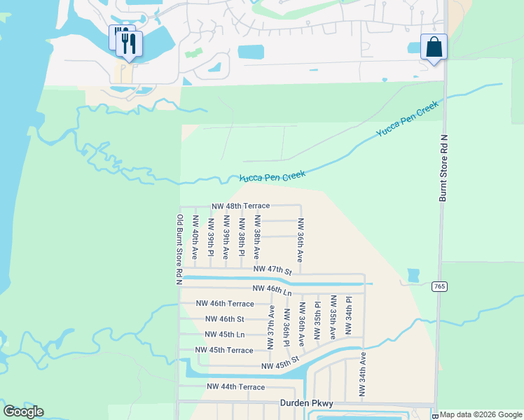 map of restaurants, bars, coffee shops, grocery stores, and more near 4742 Northwest 38th Avenue in Cape Coral
