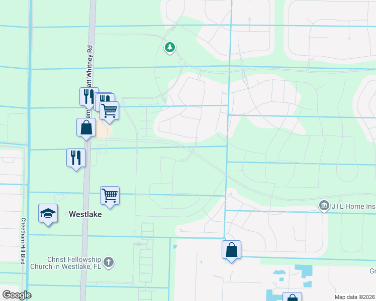 map of restaurants, bars, coffee shops, grocery stores, and more near Persimmon Boulevard in Westlake