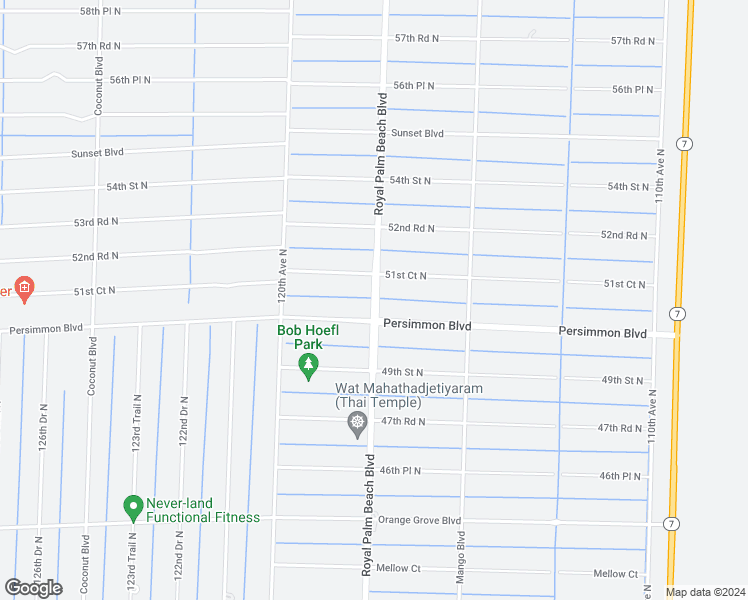 map of restaurants, bars, coffee shops, grocery stores, and more near 5065 Royal Palm Beach Boulevard in West Palm Beach