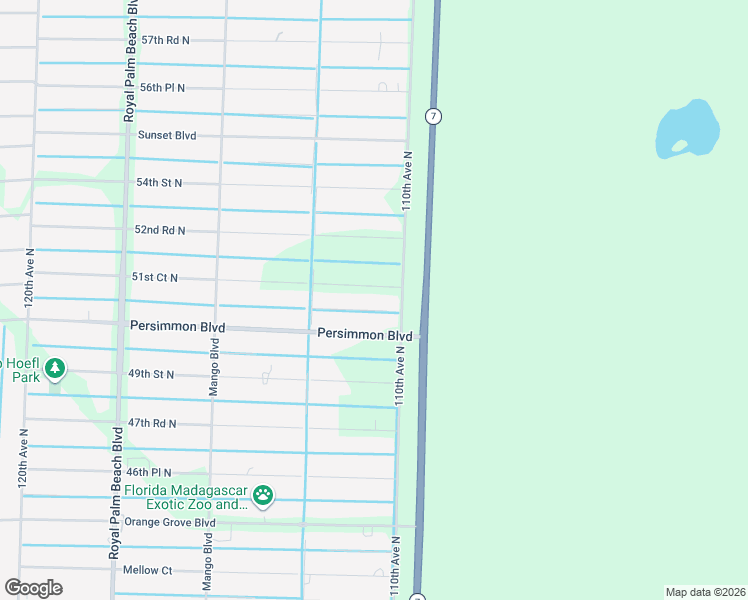 map of restaurants, bars, coffee shops, grocery stores, and more near 11128 51st Court North in West Palm Beach