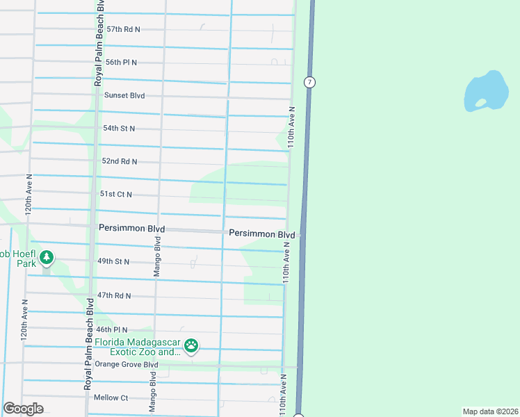 map of restaurants, bars, coffee shops, grocery stores, and more near 11128 51st Court North in West Palm Beach