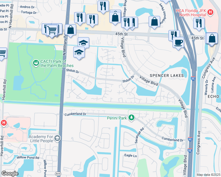 map of restaurants, bars, coffee shops, grocery stores, and more near 3119 31st Way in West Palm Beach