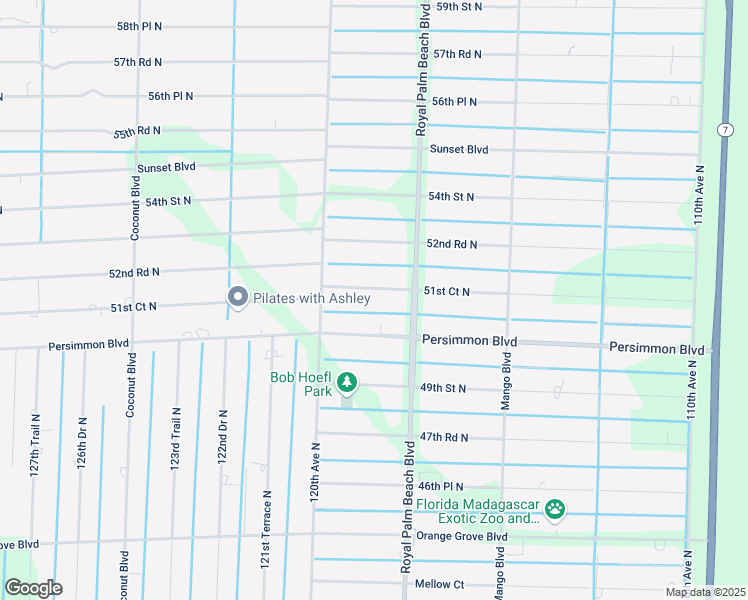 map of restaurants, bars, coffee shops, grocery stores, and more near 11852 51st Court North in West Palm Beach