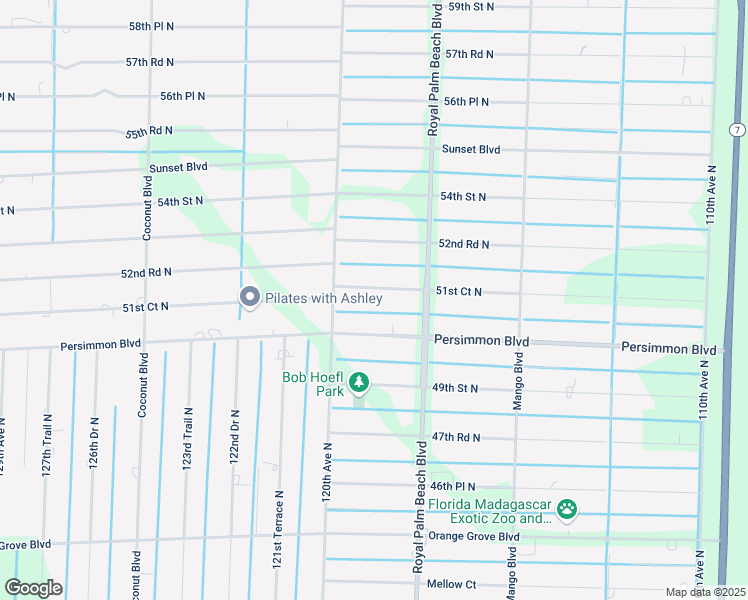 map of restaurants, bars, coffee shops, grocery stores, and more near 11852 51st Court North in West Palm Beach