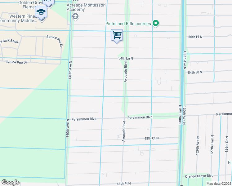 map of restaurants, bars, coffee shops, grocery stores, and more near 13530 52nd Court North in West Palm Beach