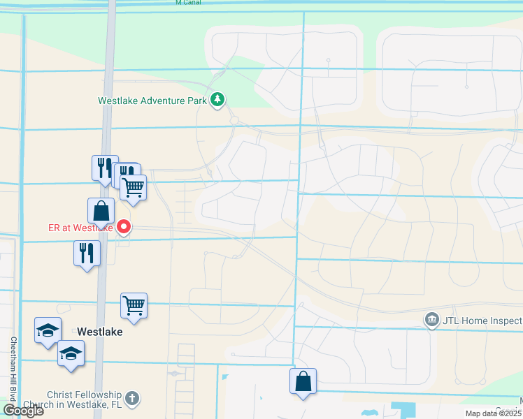 map of restaurants, bars, coffee shops, grocery stores, and more near 16152 Sea Glass Way in Westlake
