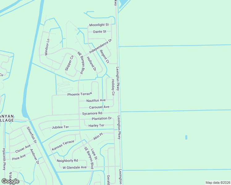 map of restaurants, bars, coffee shops, grocery stores, and more near 153 Carousel Avenue in LaBelle
