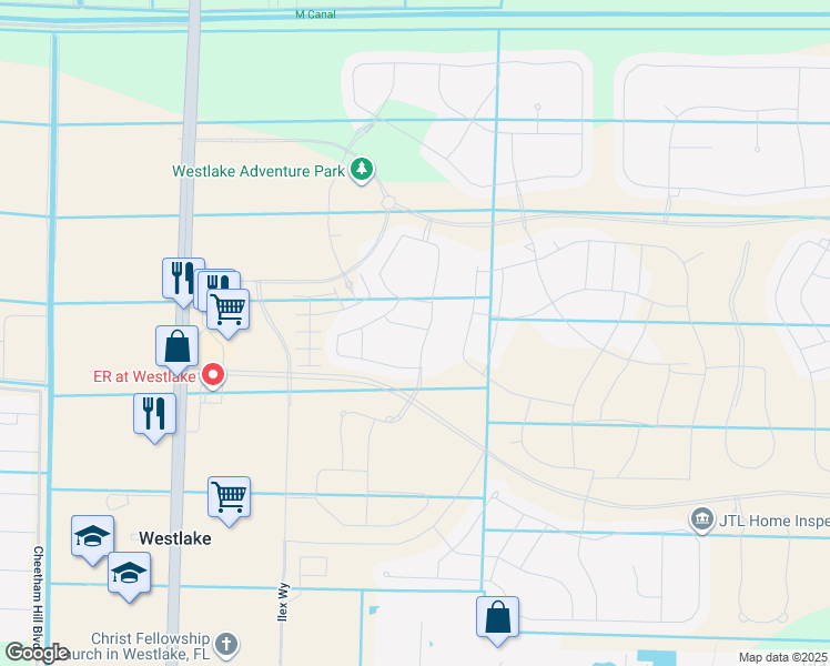 map of restaurants, bars, coffee shops, grocery stores, and more near 16152 Sea Glass Way in Westlake