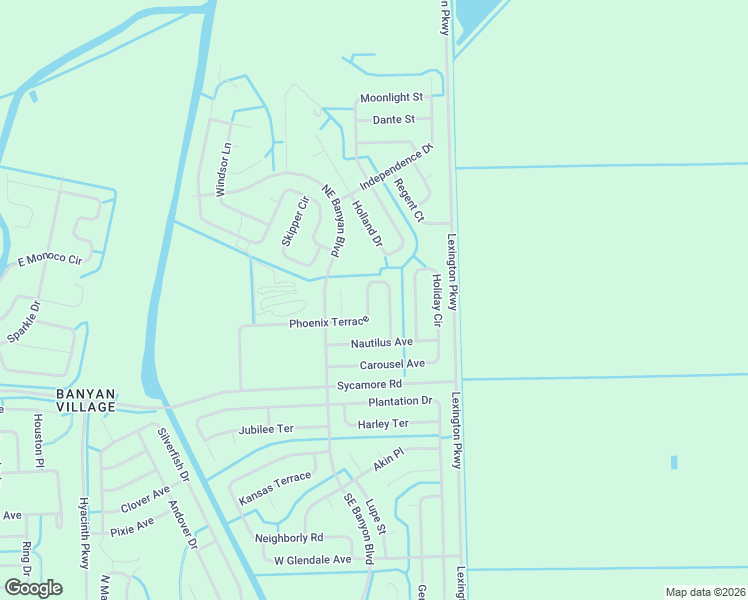 map of restaurants, bars, coffee shops, grocery stores, and more near 315 Phoenix Terrace in LaBelle