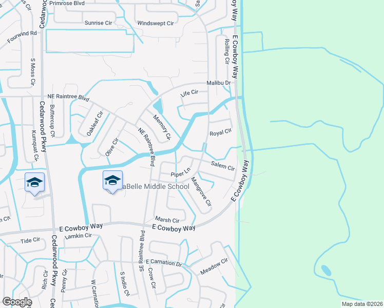 map of restaurants, bars, coffee shops, grocery stores, and more near 8029 Melody Circle in LaBelle