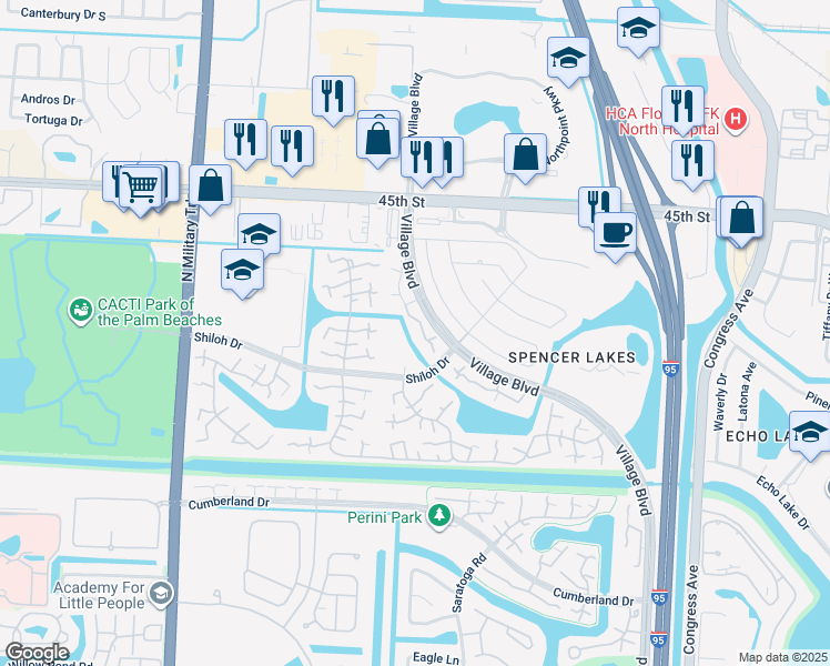 map of restaurants, bars, coffee shops, grocery stores, and more near 139 Heritage Way in West Palm Beach
