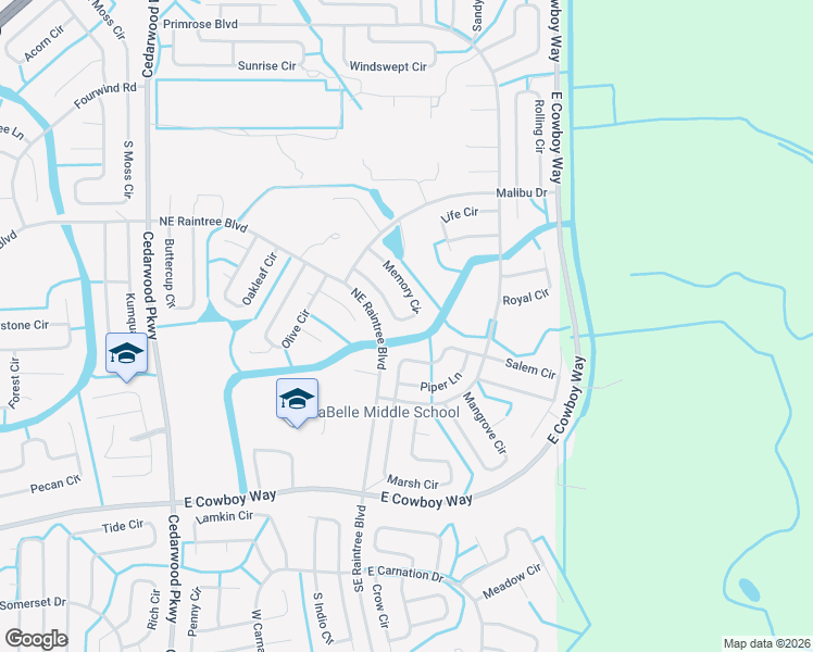 map of restaurants, bars, coffee shops, grocery stores, and more near 8029 Memory Circle in LaBelle