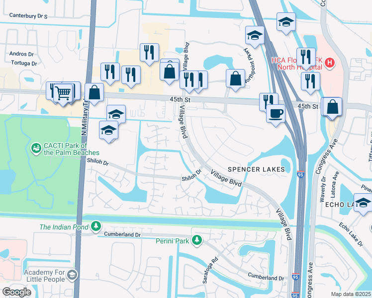 map of restaurants, bars, coffee shops, grocery stores, and more near 139 Heritage Way in West Palm Beach