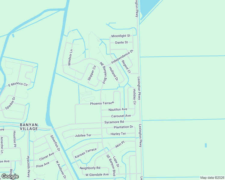 map of restaurants, bars, coffee shops, grocery stores, and more near 328 Phoenix Terrace in LaBelle
