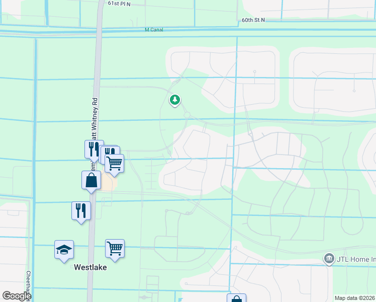 map of restaurants, bars, coffee shops, grocery stores, and more near 5454 Starfish Road in Westlake