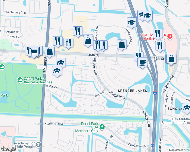 map of restaurants, bars, coffee shops, grocery stores, and more near 139 Heritage Way in West Palm Beach