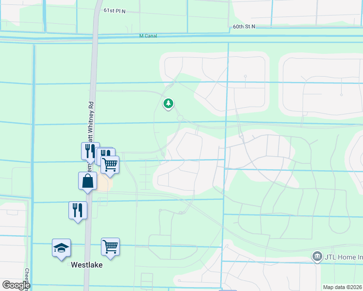 map of restaurants, bars, coffee shops, grocery stores, and more near 5520 Starfish Road in Westlake