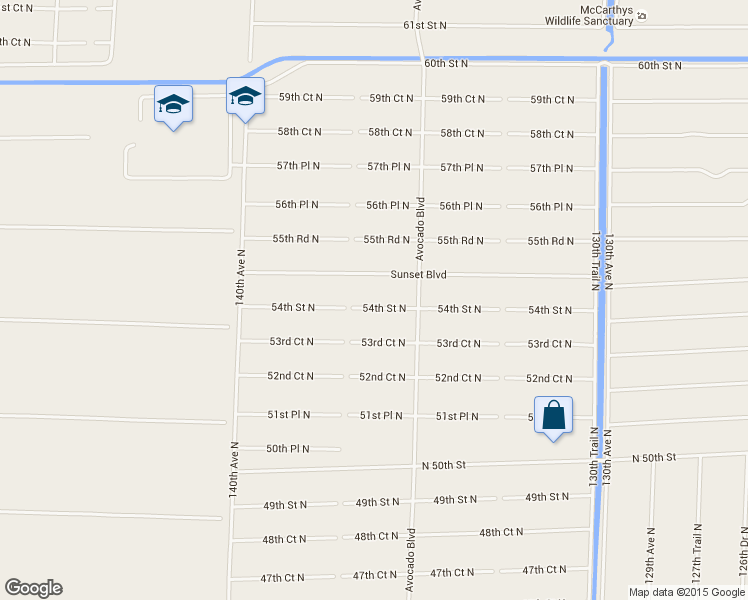 map of restaurants, bars, coffee shops, grocery stores, and more near 13575 54th Street North in West Palm Beach